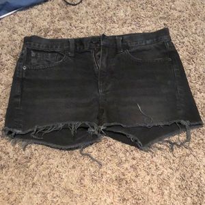 Gap black jean cut off shorts